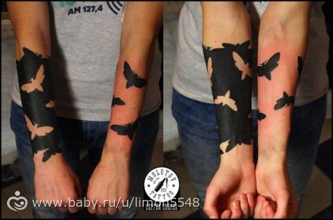 Тату в виде черных Тату в виде черных