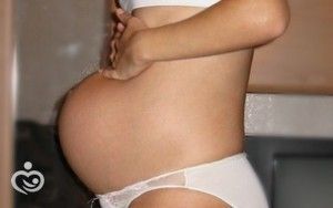 Фото когда опускается живот при беременности у