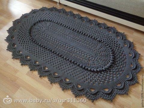 Вязание ковров из шнура крючком Вязание ковров из шнура крючком