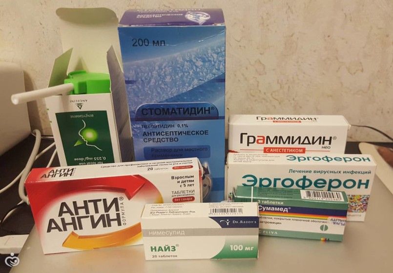 Чем снять боль при ангине в домашних 120