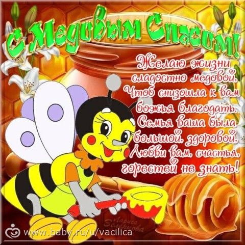 С МЕДОВЫМ СПАСОМ ДЕВОЧКИ!!!