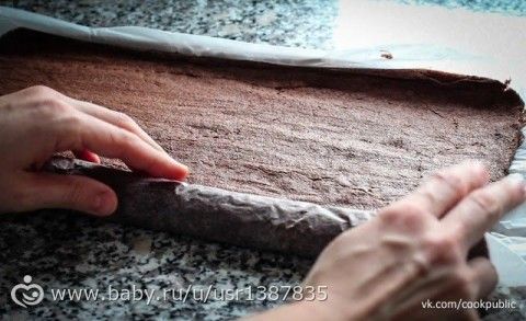 Шоколадно-банановый рулет