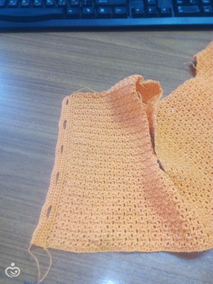 Онлайн вязание платья для девочек.