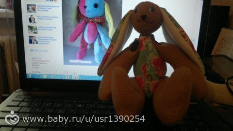 Зайка для Хозяйки)) (МК-шьем зайку)) Часть вторая))