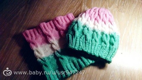 Снуд и шапочка для девочки!