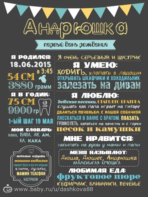 А нам годик!