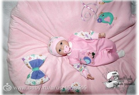 Нежный комплект для девочки на выписку из роддома &quot;Птички для моей Птички&quot;
