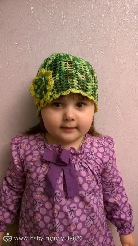 Мои первые шапочки крючком!)
