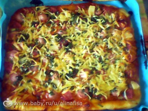 Пицца с томатно-горчичным соусом.Кулинарная Азбука.Горчица.