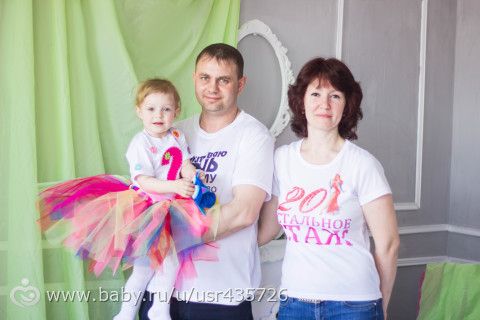 Семейная фотосессия на день рождения доченьки