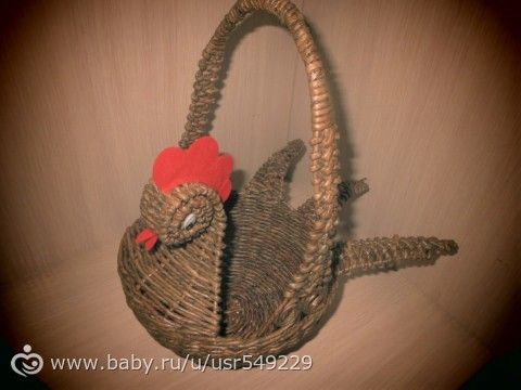 Пасхальная корзинка-курочка для сынульки.