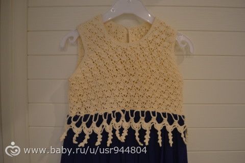 Комбинированное платье для дочки