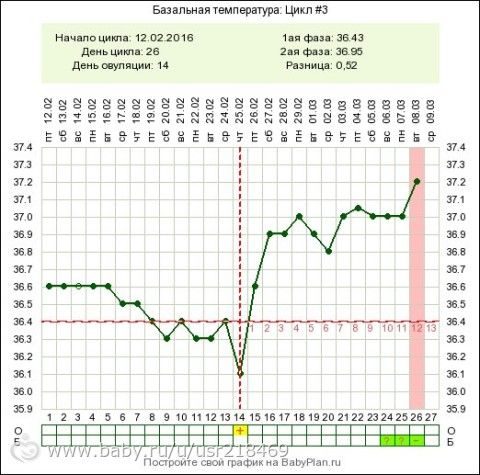 График базальной температуры посмотрите пожалуйста